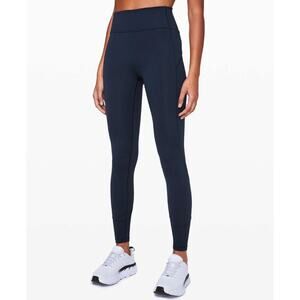 Lululemon In Movement Tight 28" *Everlux True Navy Size 8
